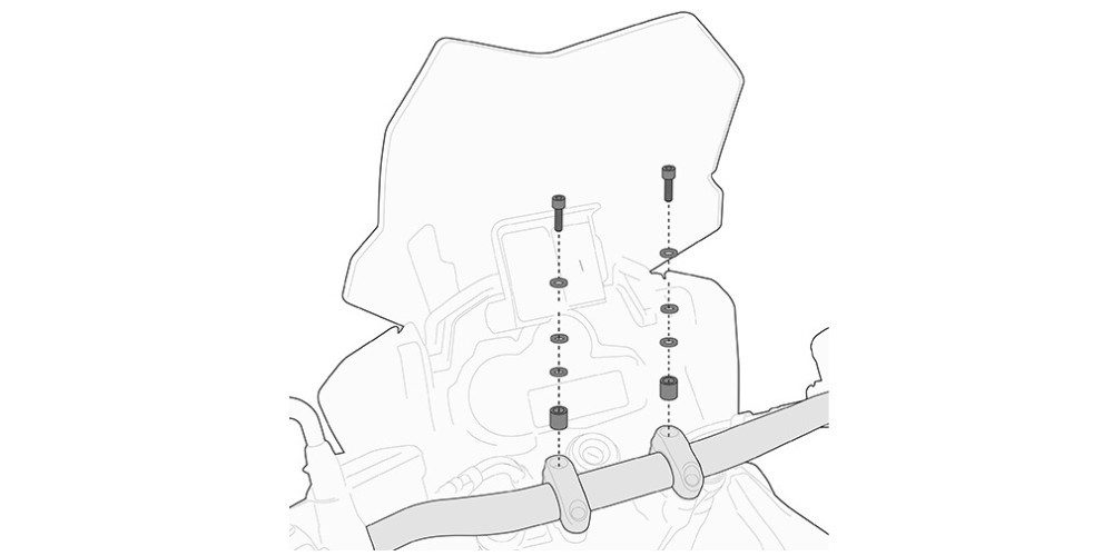 GIVI Зажимы Smart Bar S900A Smart Mount S901A Montagekit