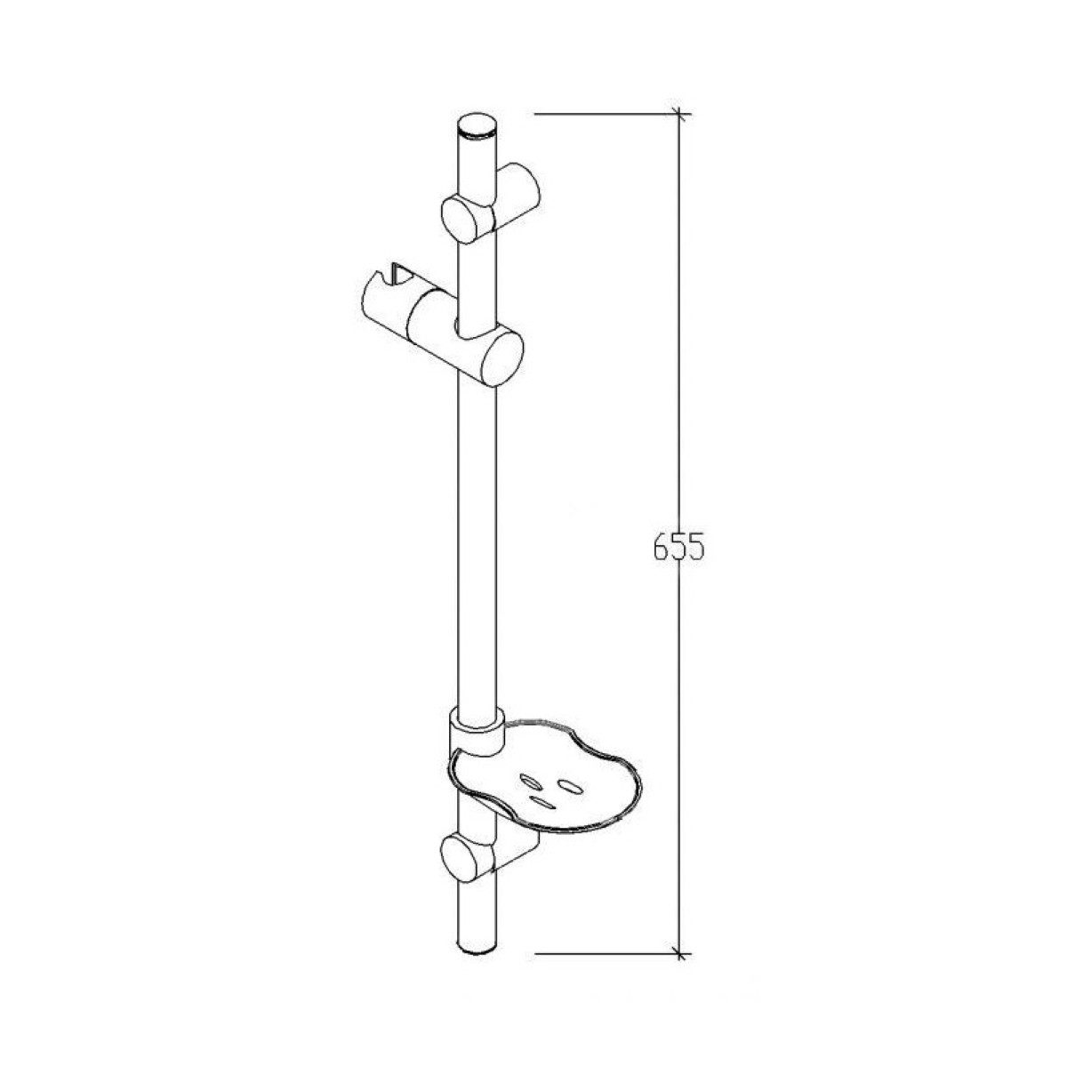 Grohe Duscharmatur BauEdge Mischbatterie Set mit Aloni Handbrause und Regendusche Chrom (Spar-Set) Chrom Duschset mit 1,5m Schlauch & Seifenhalter, ohne Regendu – Bild 5 von 5
