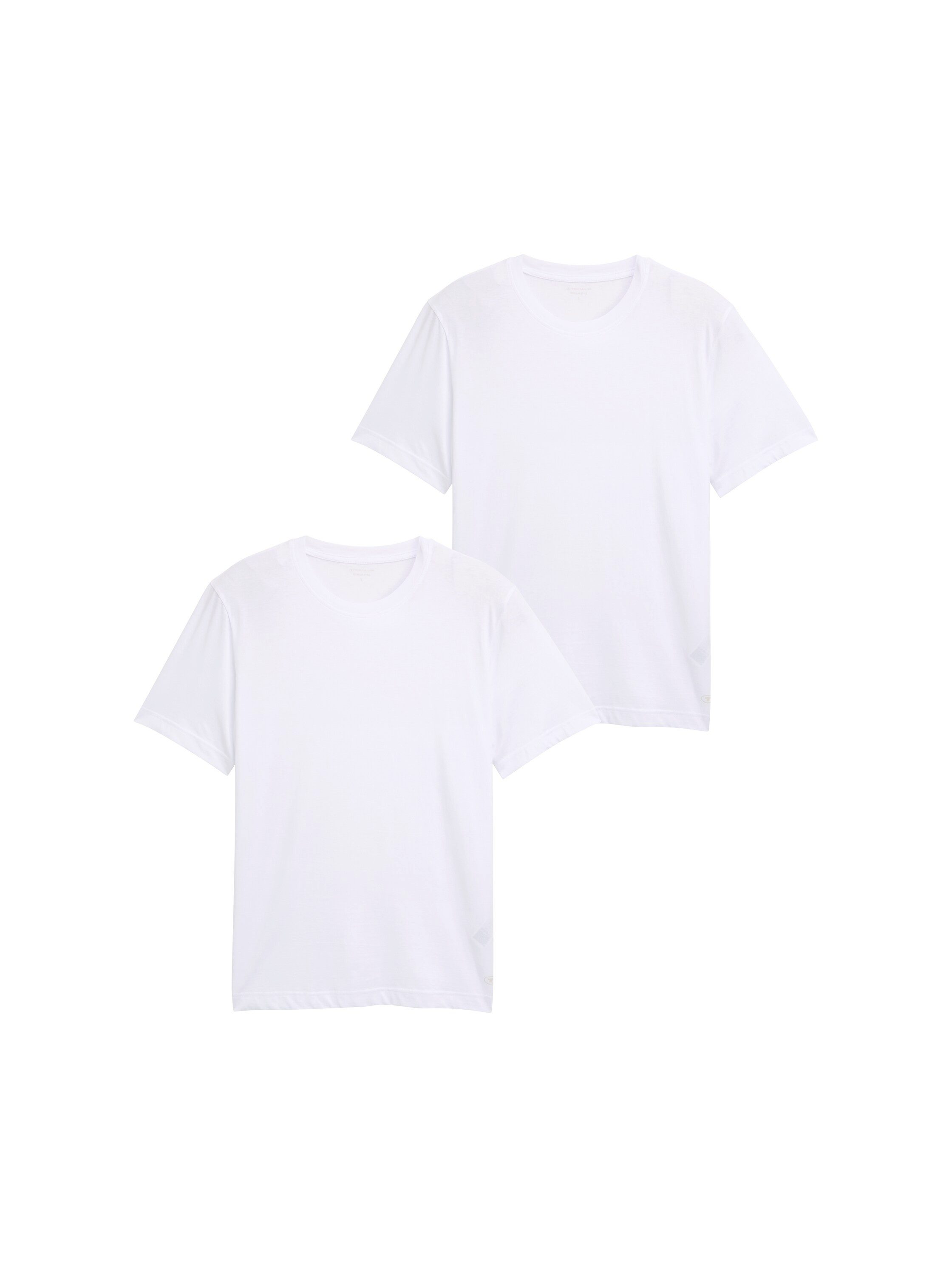 TOM TAILOR T-Shirt (Packung, 2-tlg) mit Logo Print
