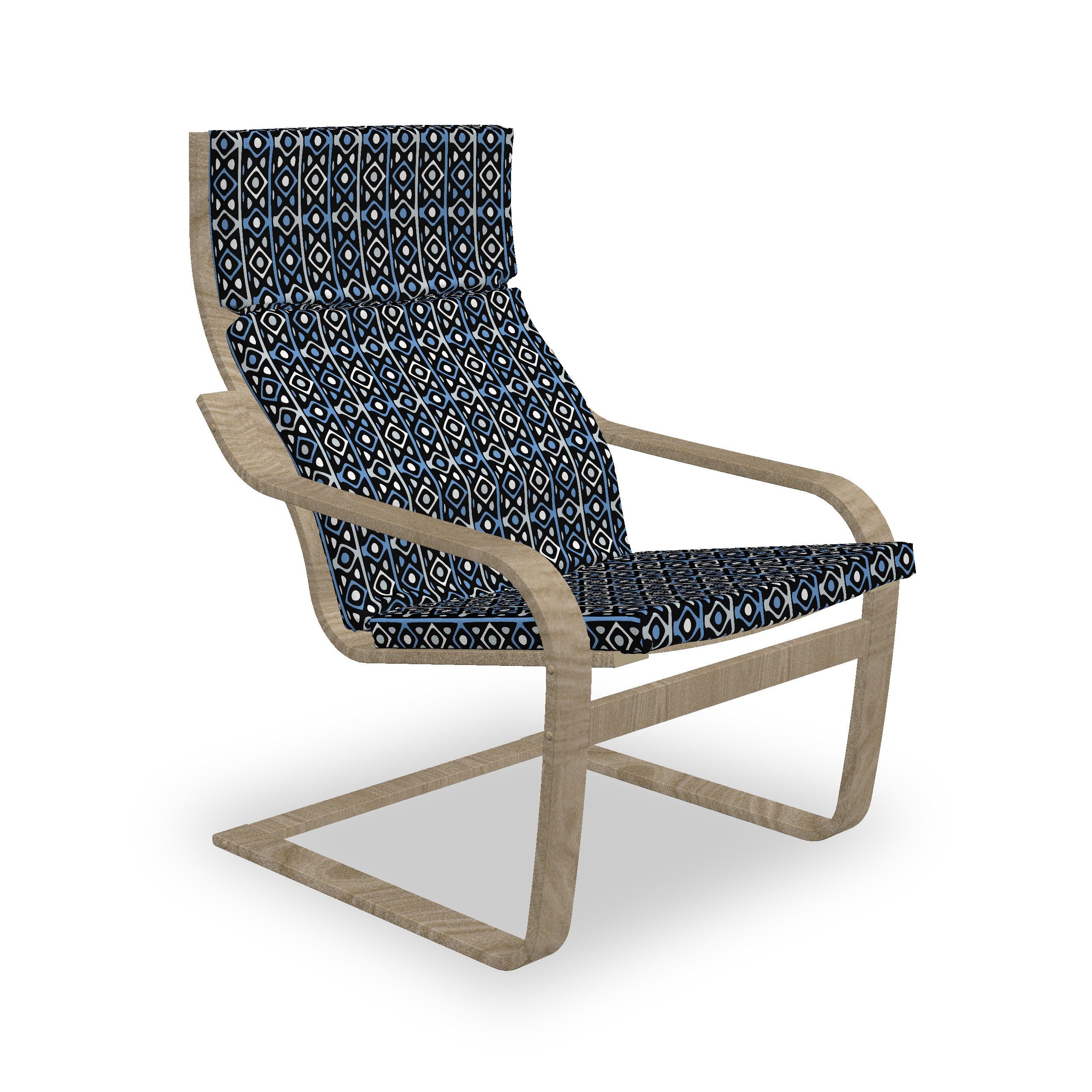 Abakuhaus Stuhlkissen Sitzkissen mit Stuhlkissen mit Hakenschlaufe und Reißverschluss, Abstrakt Geometrische Formen Repeating
