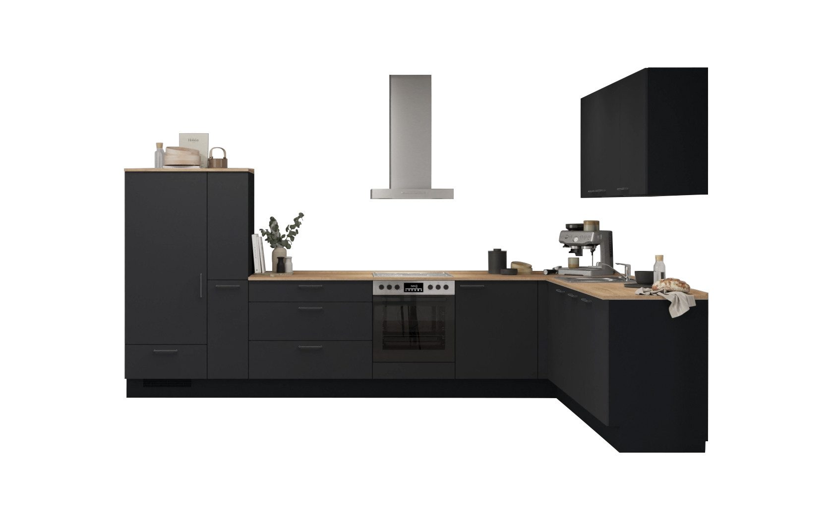 nobilia® Winkelküche Ylva, individuell anpassbar, gratis Küchenplanung mit Profis, (Breite 613.2 cm), vormontiert, wahlw. mit E-Geräten, inkl. Lieferung