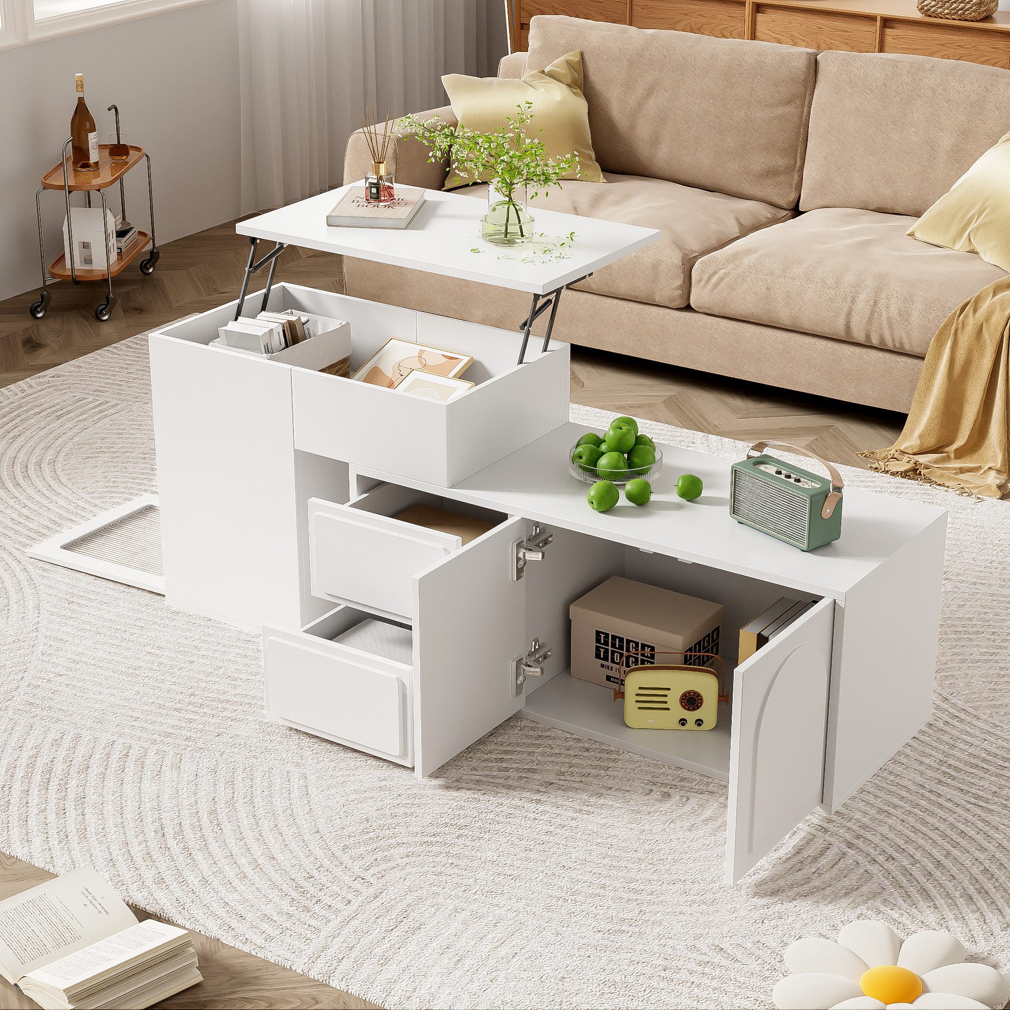 Refined Living Sideboard weißer Seitenschrank mit günstig online kaufen