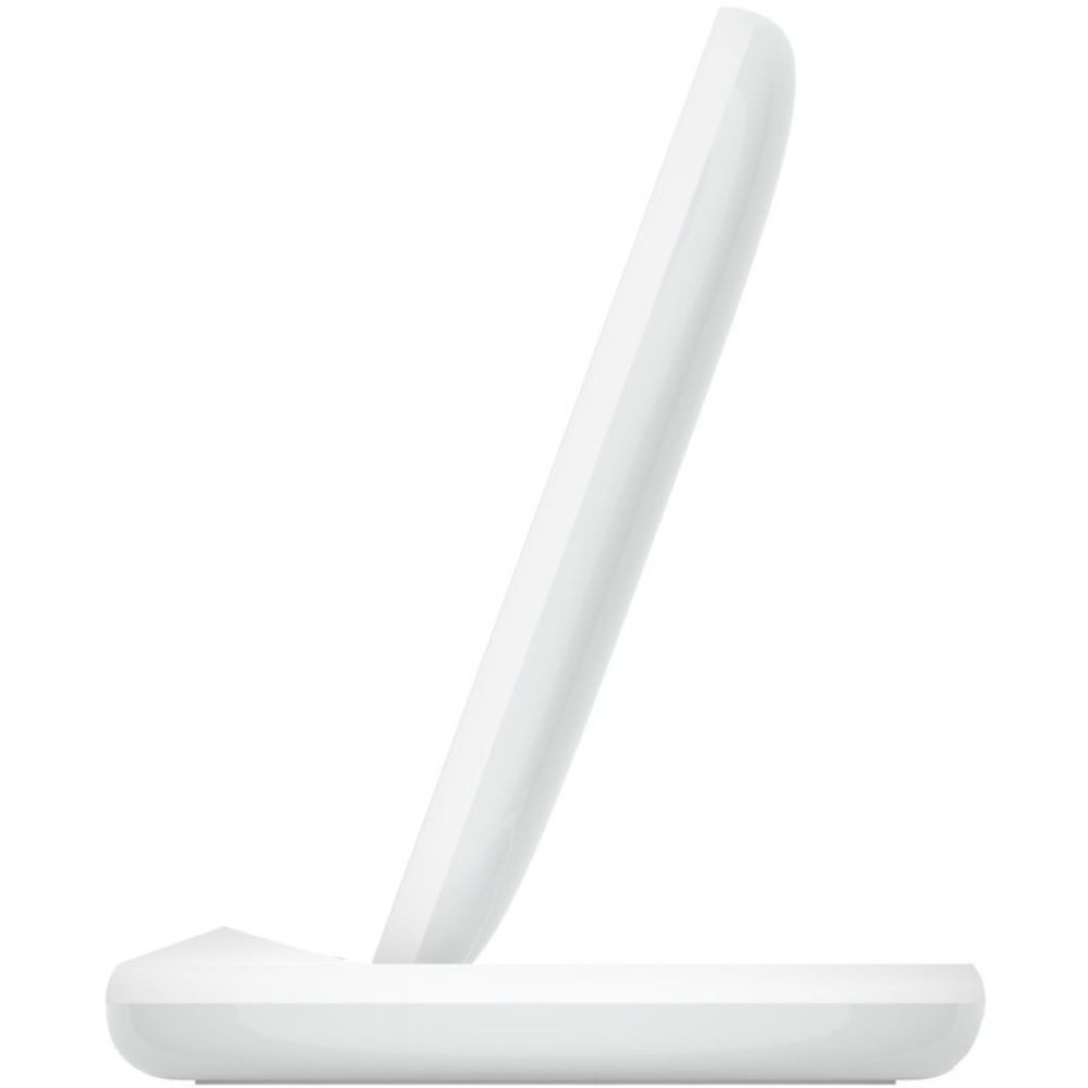 Belkin 15W Wireless Charging Stand & 24W Wall Charger - Ladestation - weiß Ladestation (Schluss mit Kabelsalat, Praktisches Design)