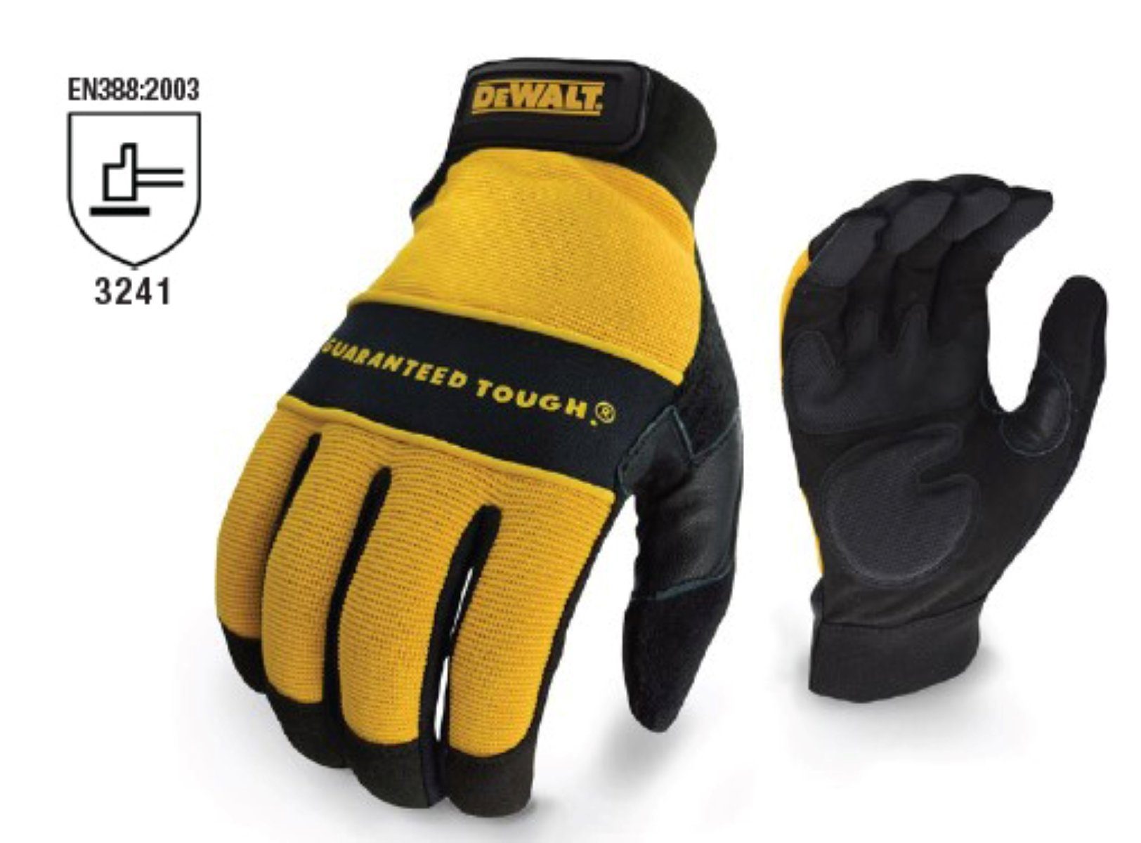 DeWalt Montage-Handschuhe DPG21LEU robuster Arbeitshandschuh: Gepolstertert Размер L (Nr.10)