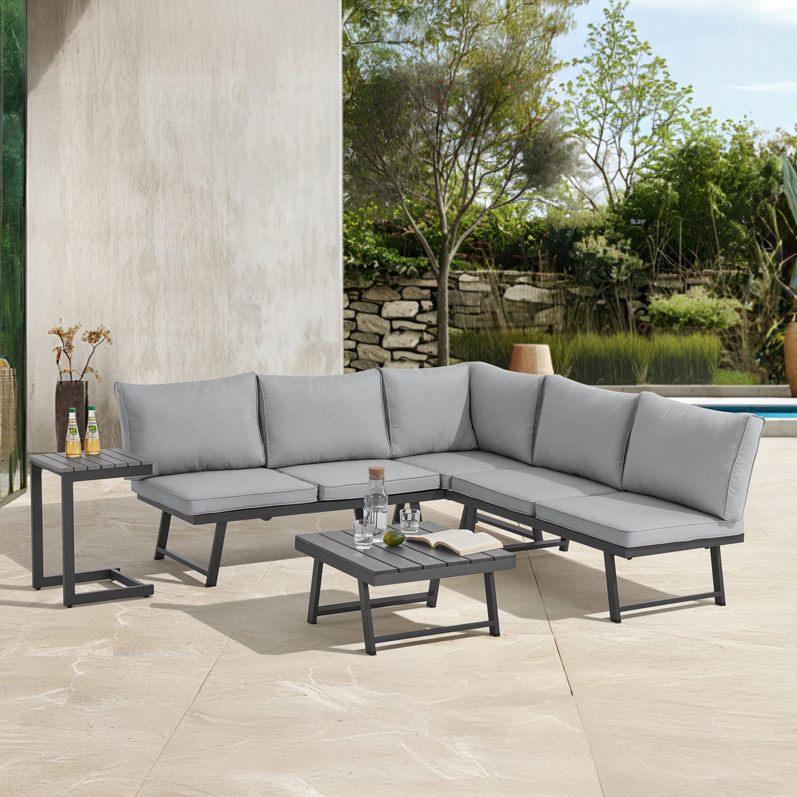 SVITA Gartenlounge-Set GRENADA, (4-tlg., 1x 3-Sitzer, günstig online kaufen