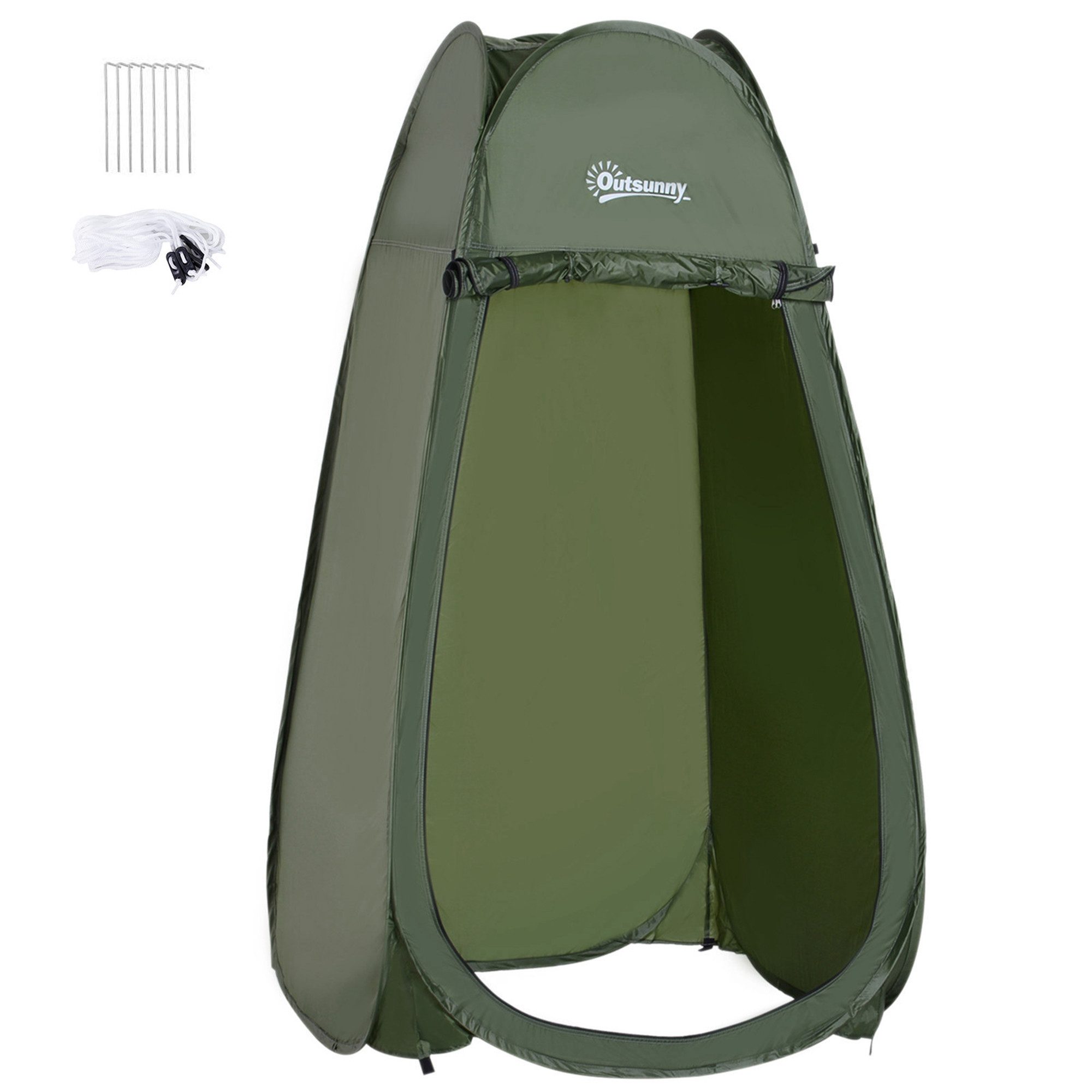 kowdom Faltzelt Pop-Up Duschzelt 100x100x185 cm, UV-Schutz, Camping, Personen: 1 (Duschzelt, Einzelzelt mit Tragetasche), Pop-Up Duschzelt, 100x100x185 cm, UV-Schutz, wasserdicht, Camping