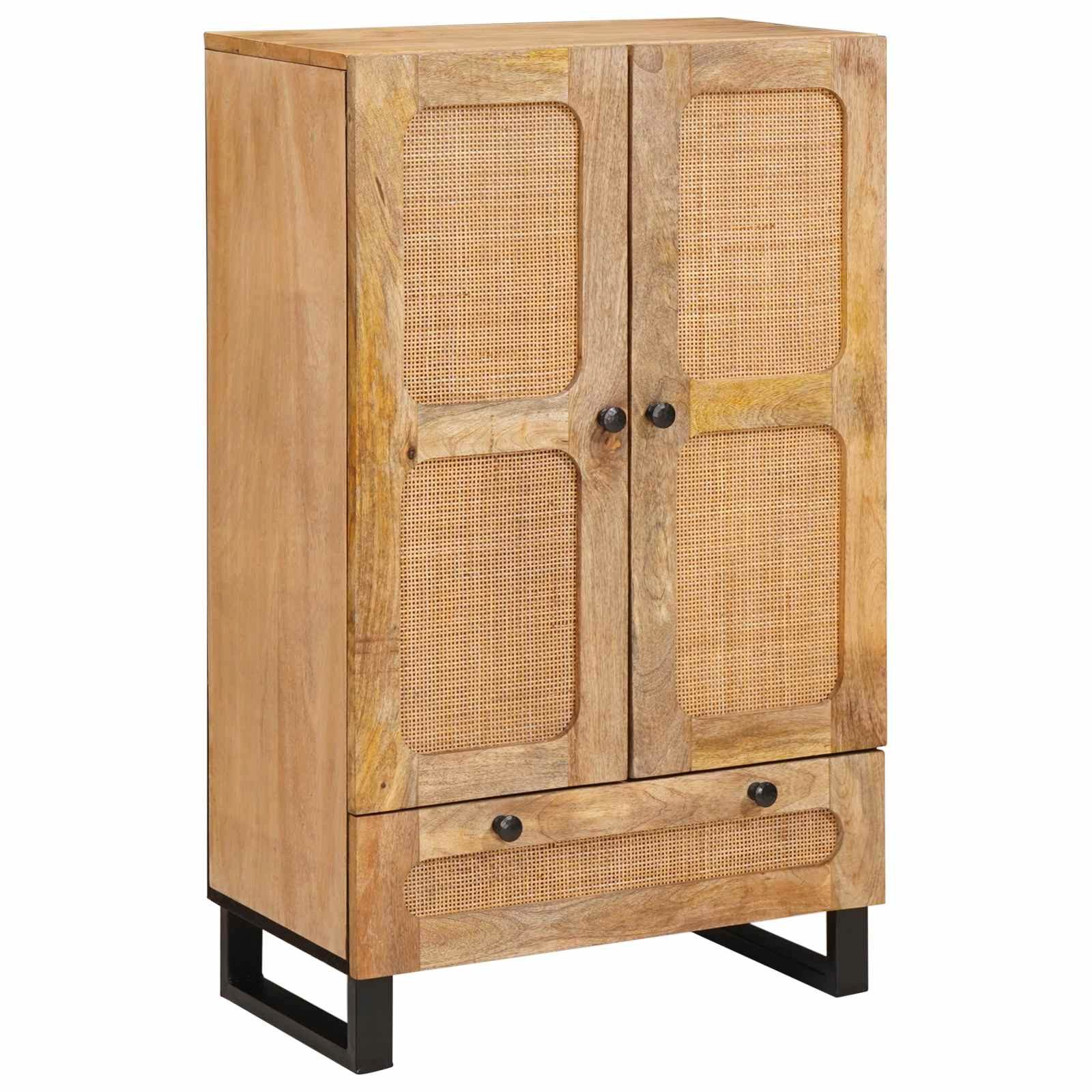 vidaXL Highboard 40 x 33 x 110 cm Hochschrank aus Massivholz 40x33x110 cm Braun für Ess