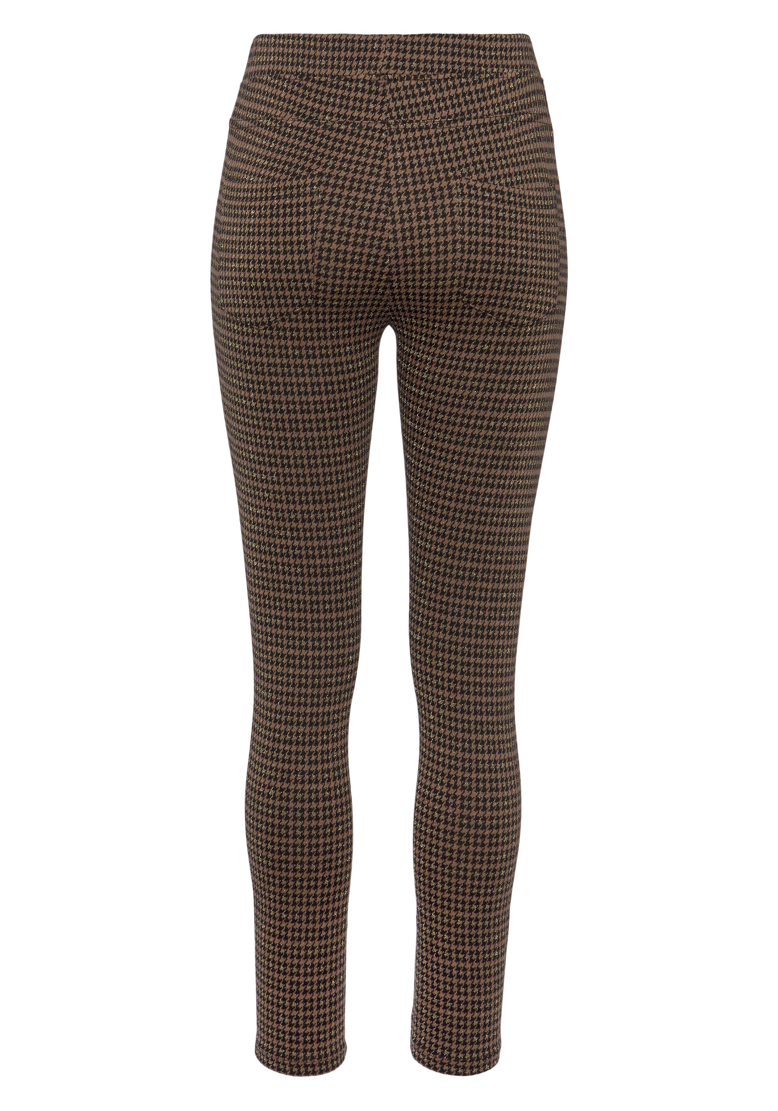 glitzerndem LASCANA Hahnentritt Muster mit Leggings