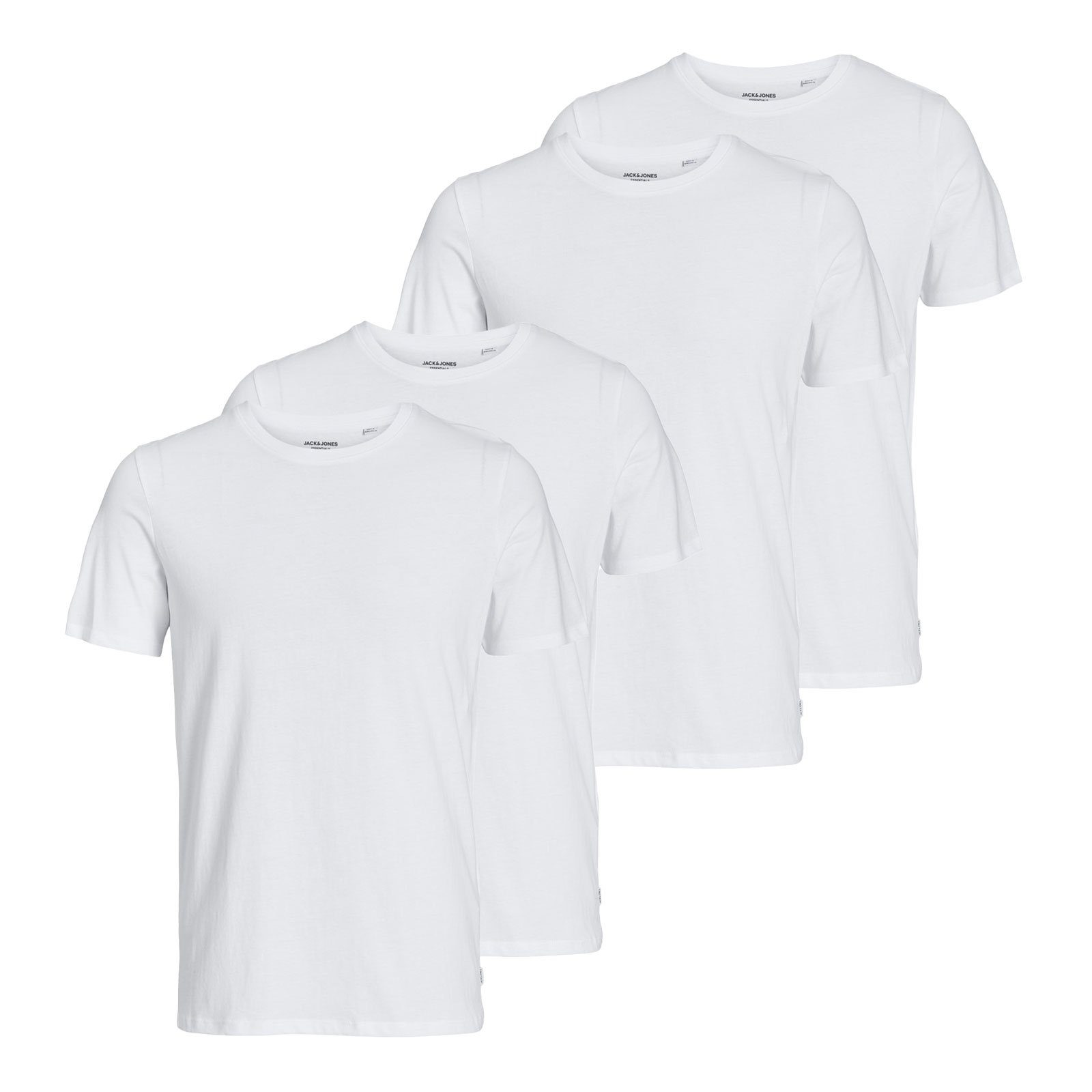 Jack & Jones Unterziehshirt Basic Crew Neck Tee SS (4-St) aus softem Baumwo günstig online kaufen