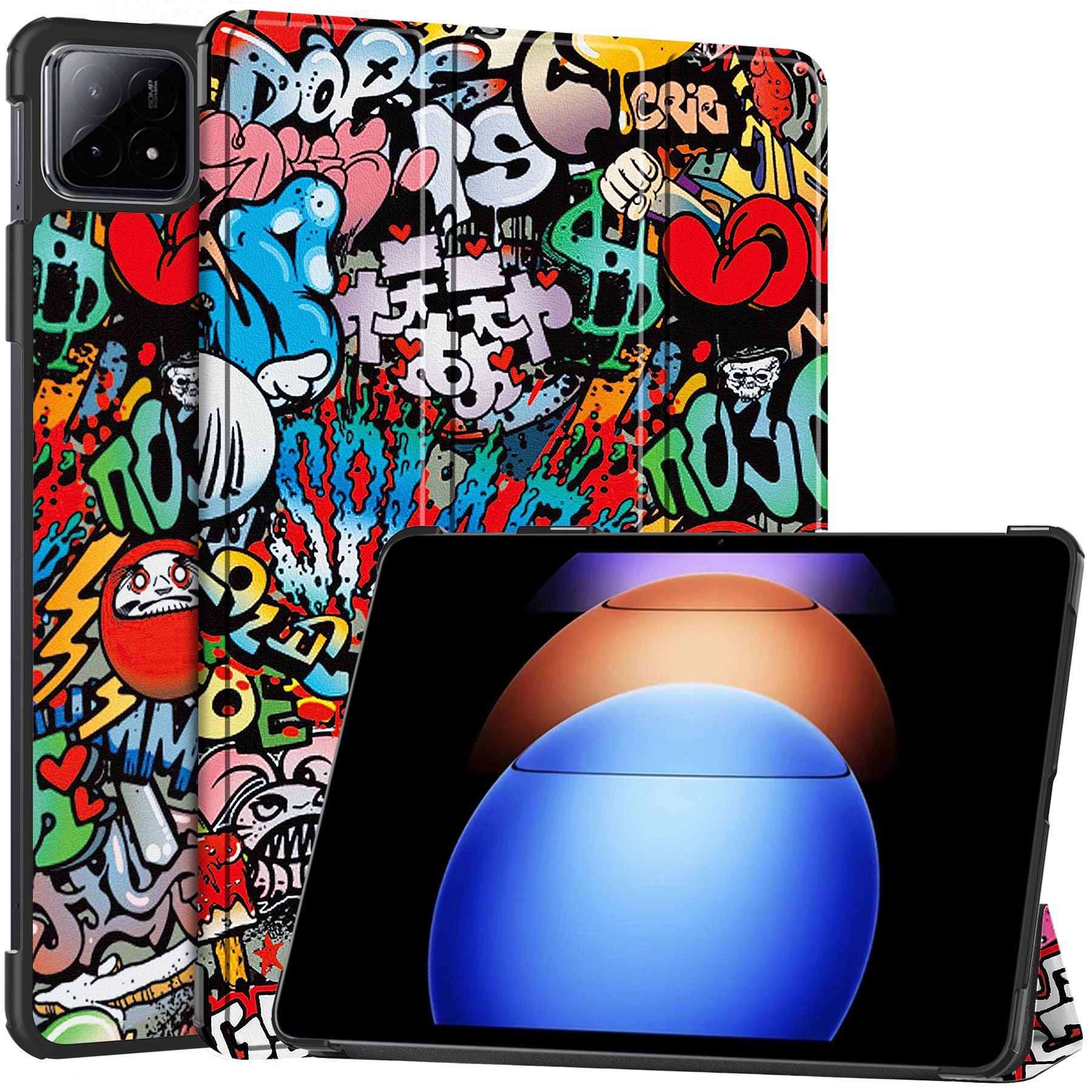 Lobwerk Tablet-Hülle Schutzhülle für Xiaomi Pad 6S Pro 2024 12.4 Zoll, Wake & Sleep Funktion, Sturzdämpfung, Aufstellfunktion