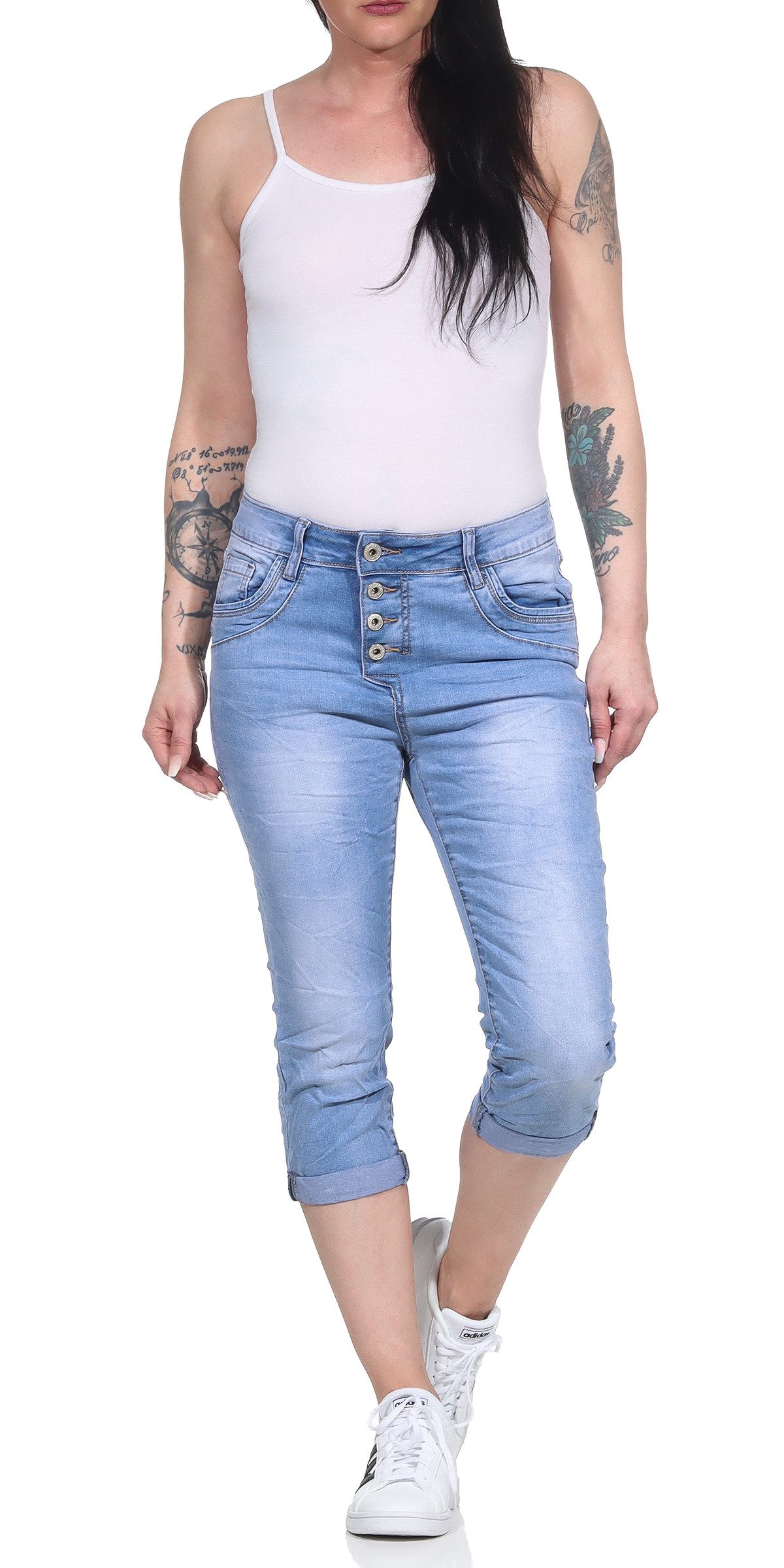 Jewelly 3/4-Jeans 80 Capri Jeans Streetwear günstig online kaufen