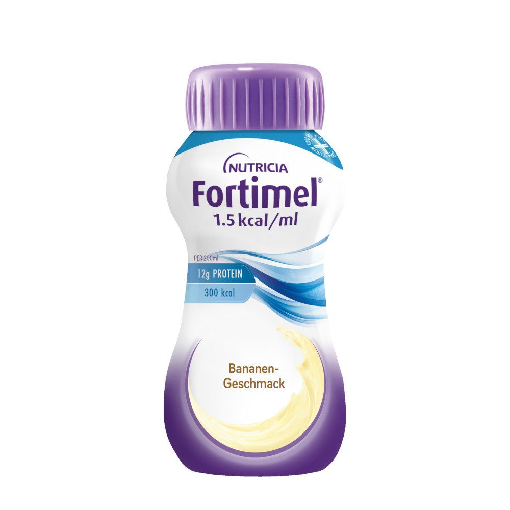 Nutricia Milupa GmbH Fortimel 1.5 kcal Banane Trinknahrung, Set à, Hochkalorisch, glutenfrei, laktosearm, ballaststofffrei