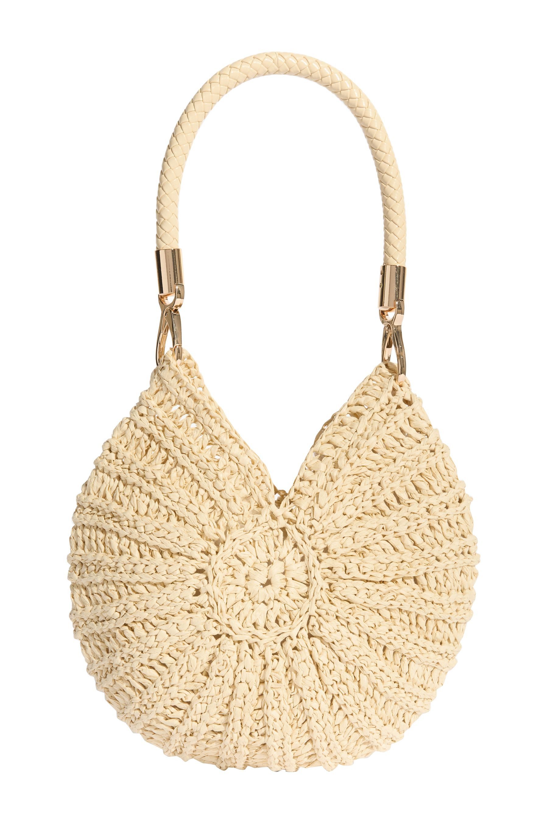 Schultertasche Friends Like These Schultertasche mit Raffia