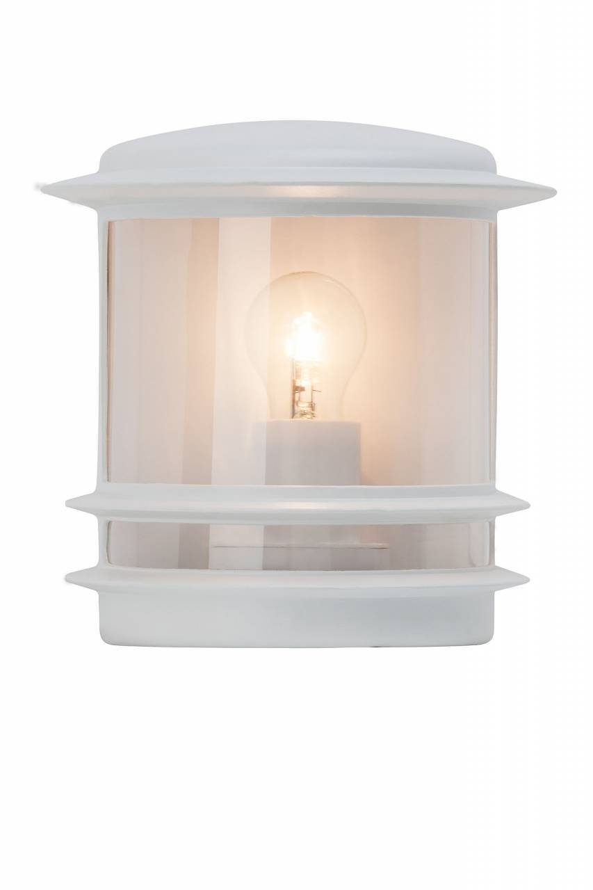 Brilliant LED Außen-Wandleuchte Hollywood, Lampe Hollywood Außenwandleuchte  weiß 1x A60, E27, 60W, geeignet für, Abmessungen: 24 x 24 x 13cm