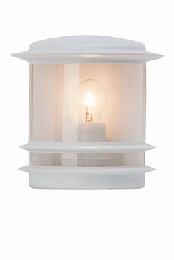 Brilliant LED Außen-Wandleuchte Hollywood, Lampe Hollywood Außenwandleuchte weiß 1x A60, E27, 60W, geeignet für