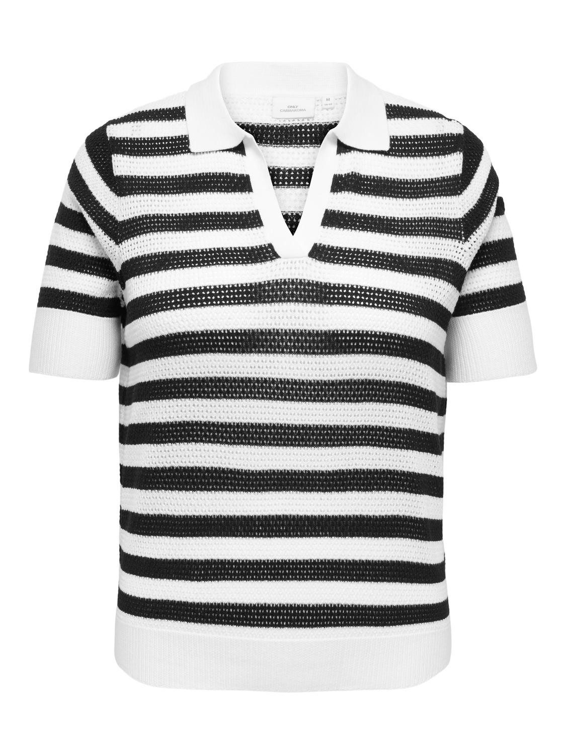 ONLY CARMAKOMA Polokragenpullover CARDIANA SS POLO PULLOVER KNT
