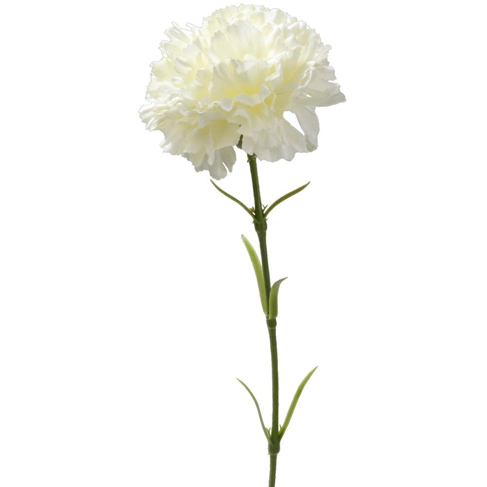 Kunstblume Nelken künstlich Blumen 1 Stk ca 52 cm cremeweiß Nelken, matches21 HOME & HOBBY, Höhe 52 cm, Indoor cremefarben