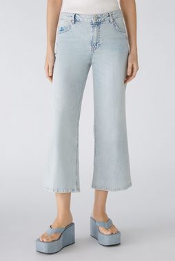 Oui Relax-fit-Jeans Jeans WIDE LEG mid waist, cropped Falten