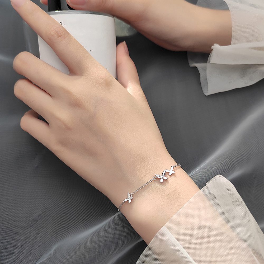 Color Design Armband Silberarmband Schmetterling CD-SMK-25, Armkette mit Zi günstig online kaufen