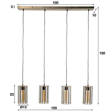 famlights Hängeleuchte, Pendelleuchte Nala in Bronze E27 4-flammig, keine Angabe, Leuchtmittel enthalten: Nein, warmweiss, Hängeleuchte, Pendellampe, Pendelleuchte