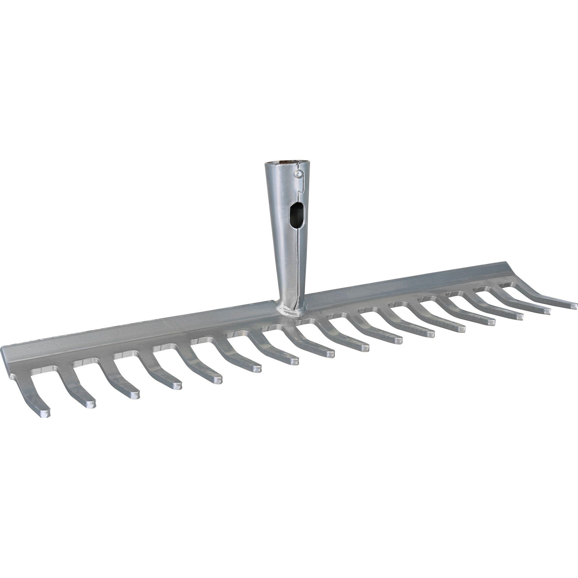 Triuso Gartenrechen Gartenrechen 41cm / 16 Zinken, 41,00 cm Arbeitsbreite, (stabile Ausführung mit großer Stieldülle, pulverbeschichtet), bestens zur Bodenbearbeitung bzw. -auflockerung geeignet