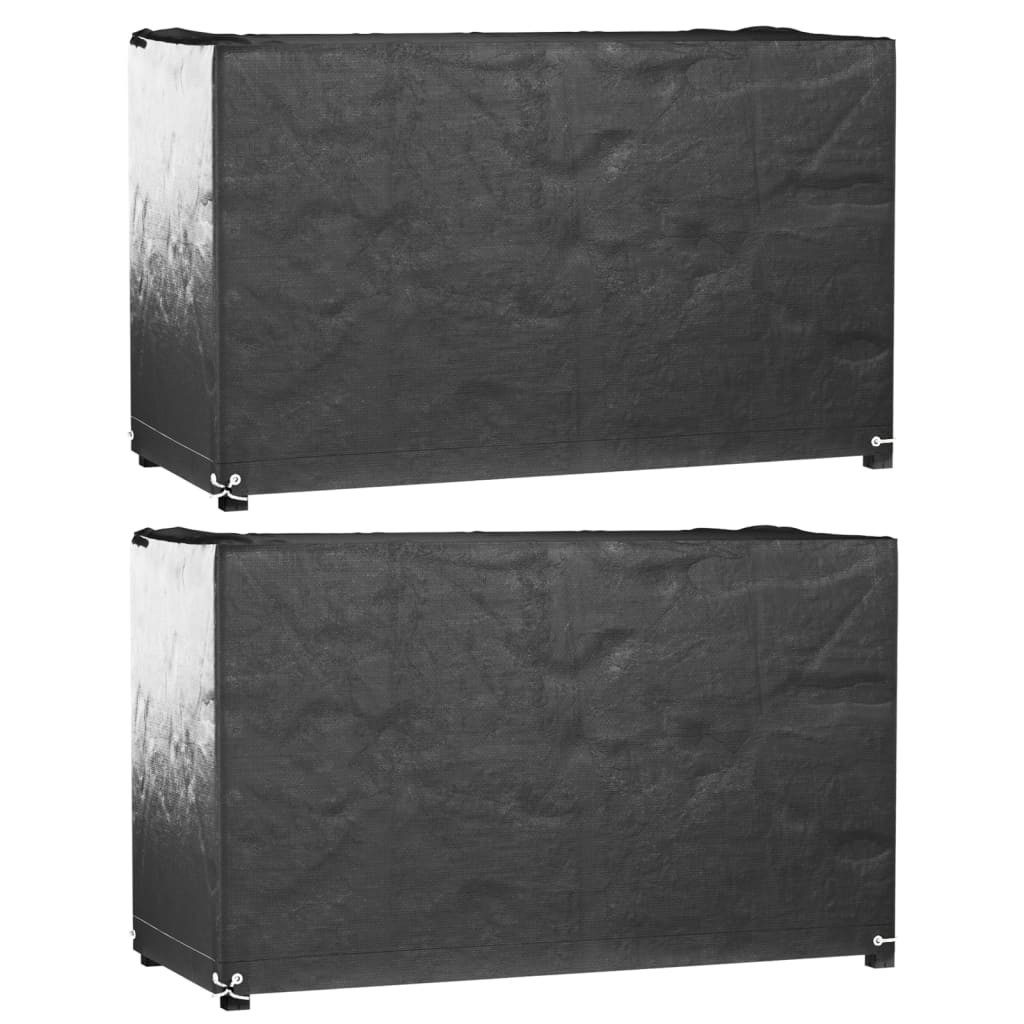vidaXL Gartenmöbel-Schutzhülle Gartenmöbel-Abdeckungen 2 Stk 8 Ösen 125x55x75 cm Rechteckig