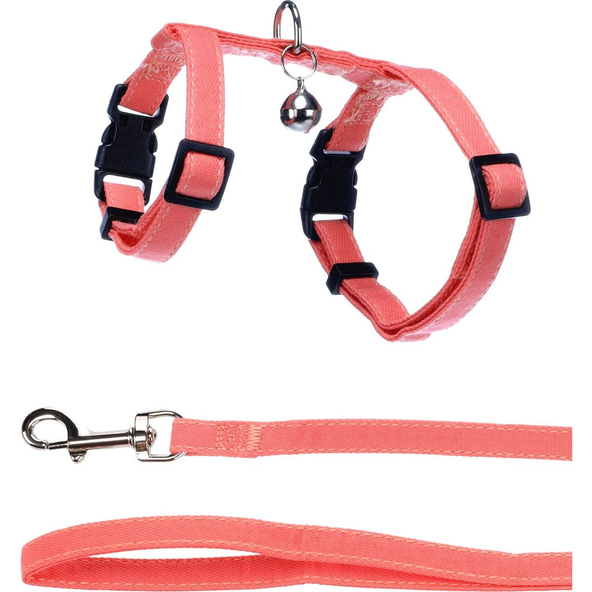 Flamingo Geschirr Geschirr mit Leine Kätzchen Lomi lachsrosa