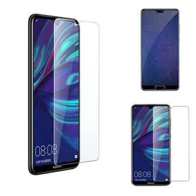 Wigento Handyhülle Für Huawei P30 4D Full Curved Tempered Hart Glas Folie 0,3 mm H9 Transparent Hülle