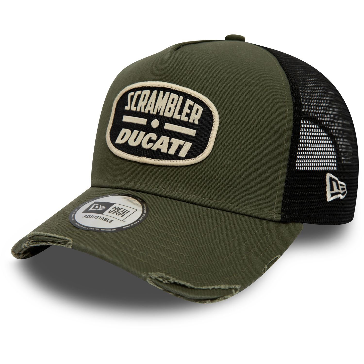 New Era Trucker Cap AFrame Trucker DISTRESSED Scrambler Ducati