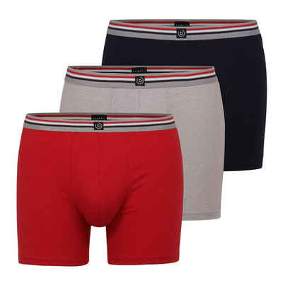 bugatti Boxershorts (3-St) mit längerem Bein im 3er Pack