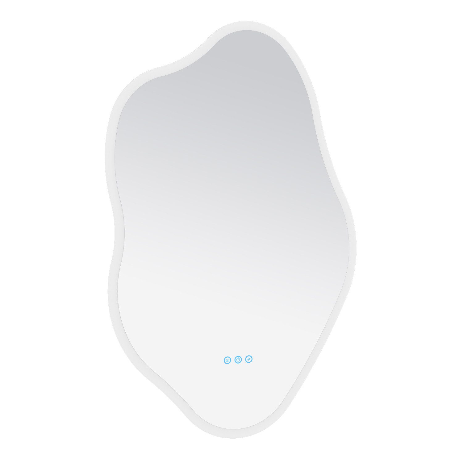 AQUABATOS Dekospiegel Wandspiegel Badspiegel mit Beleuchtung Asymmetrischer Spiegel 90x60 cm, info@aquabatos.com