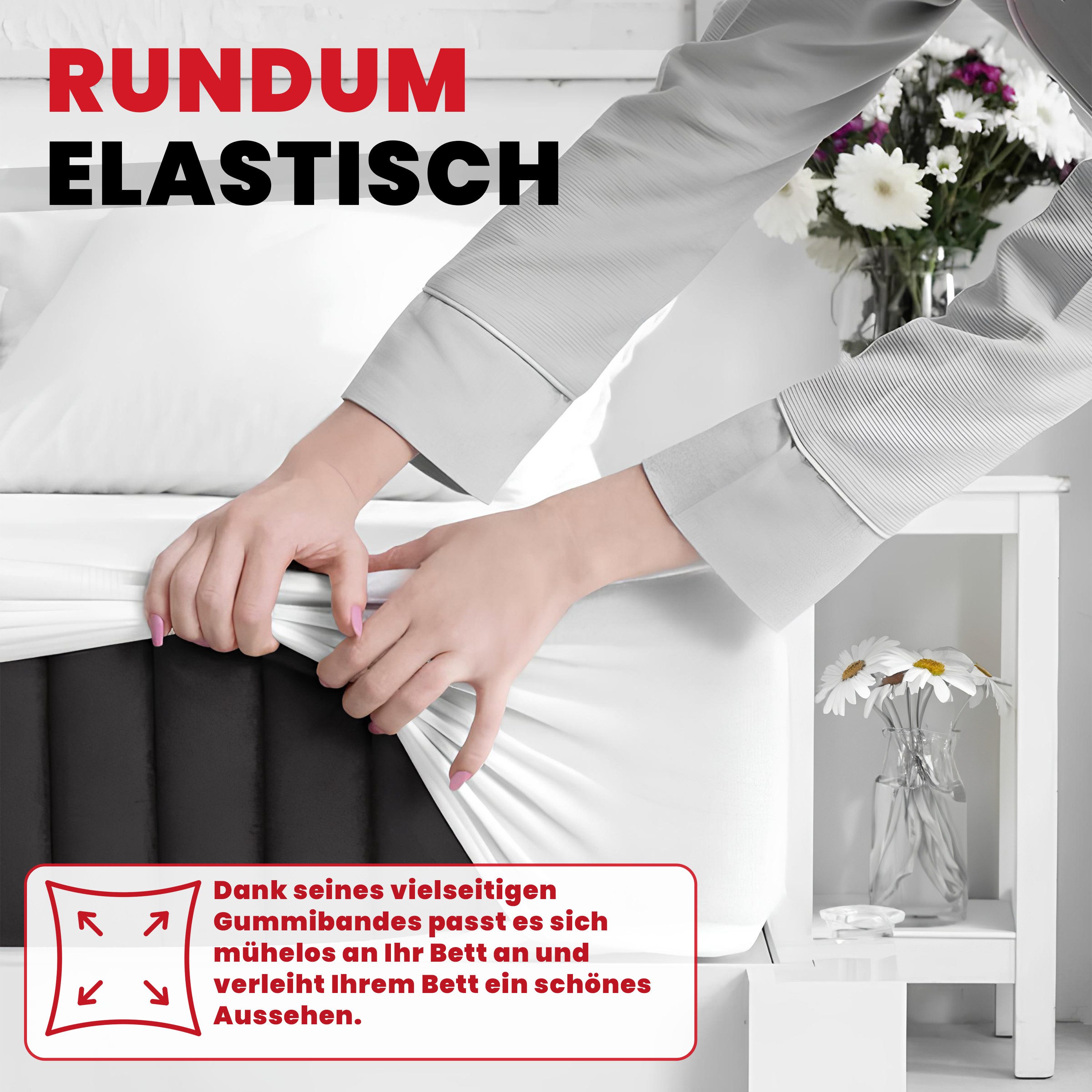 Inkontinenzauflage Wasserdichter Matratzenschoner Matratzenauflage Nässeschutz Eve Textile GmbH, Wasserdicht, Auflage, Rundumgummizug, Elastisch, Matratzen, Schoner