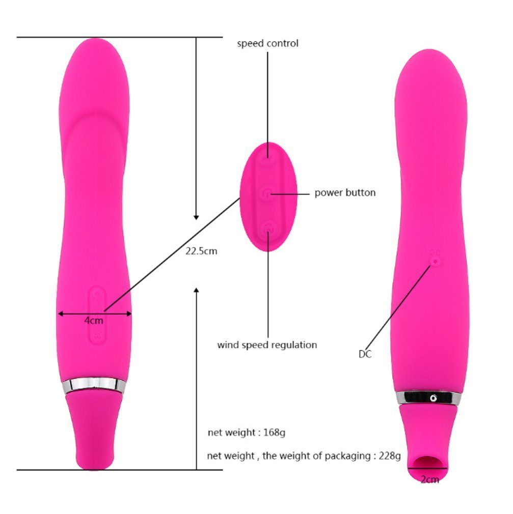 Massager Vibrator (Packung, G-Punkt-Vibrator Klitoris, NEZEND 11 Modi, Sauger-Klitoris-Stimulator 10 Vibrationsmodi 2-tlg),