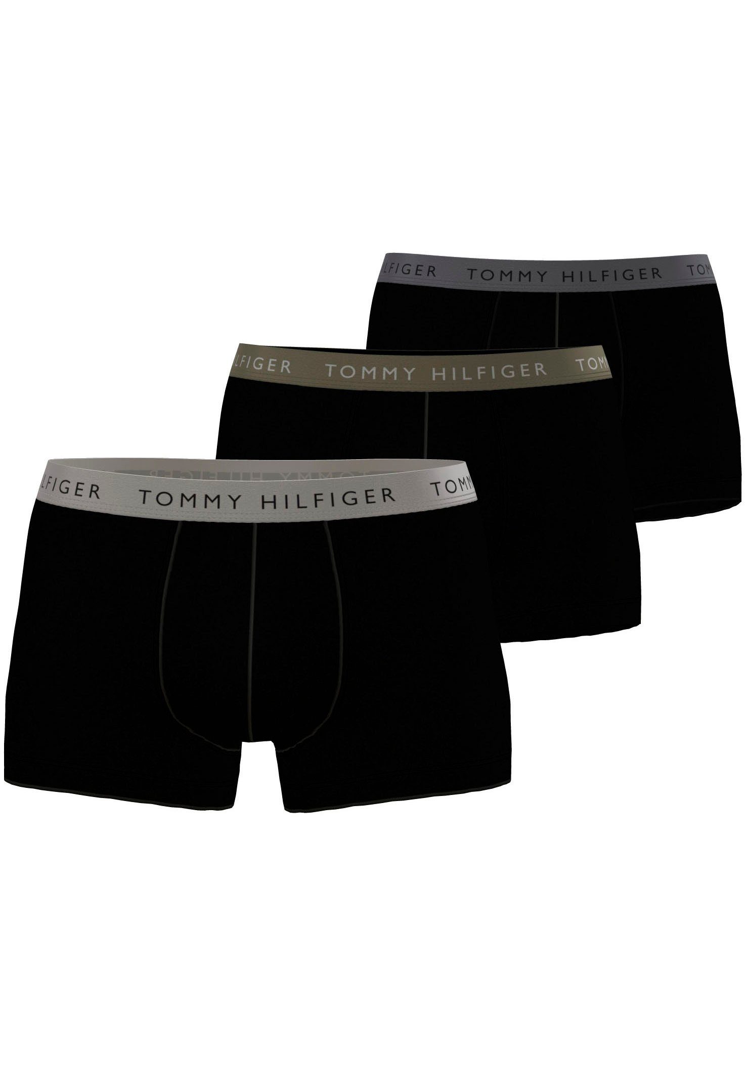 Tommy Hilfiger Underwear Boxershorts 3P TRUNK SHINE WB (Packung, 3-St., 3er-Pack) mit Logo-Elastikbund