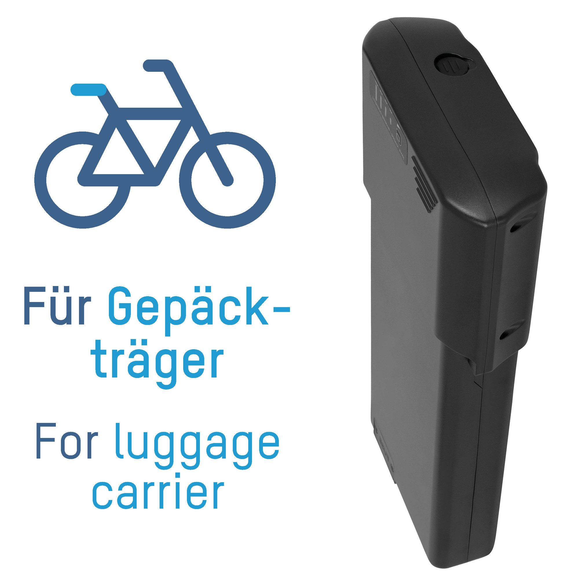 ANSMANN AG E-Bike Pedelec Gepäckträger Akku 11,4Ah, 418Wh Reichweite bis zu 100km E-Bike Akku