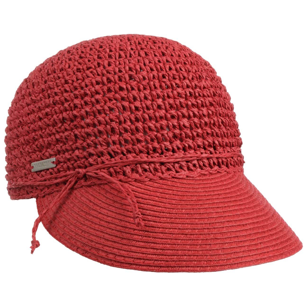 Seeberger (1-St) Visor Damencap Schirm rot mit