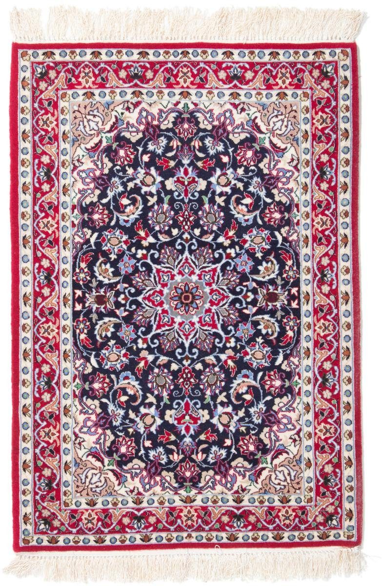 Seidenkette Nain Orientteppich, 74x103 rechteckig, Höhe: Orientteppich Trading, 6 mm Isfahan Handgeknüpfter