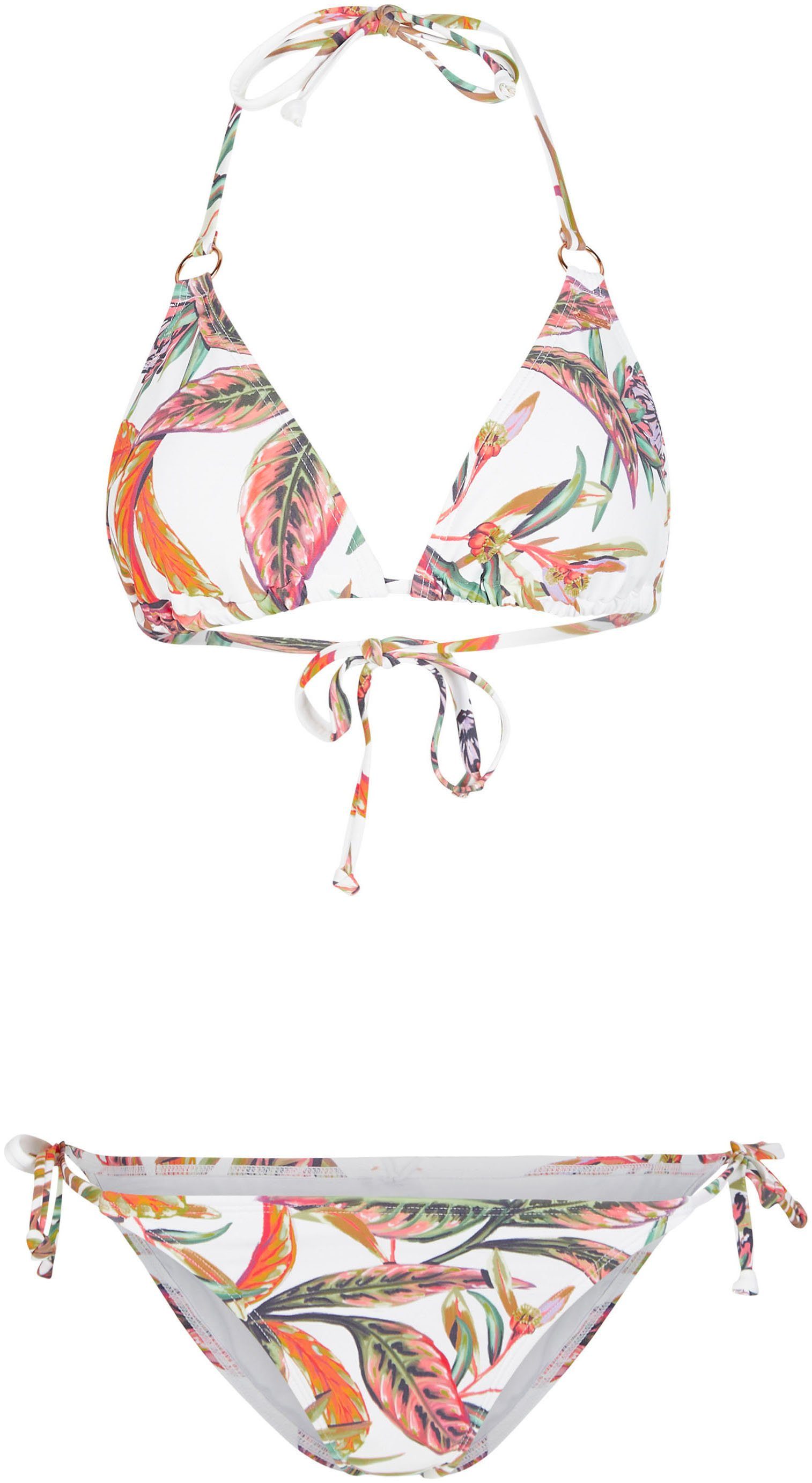 O'Neill Bustier-Bikini CAPRI - BONDEY BIKINI SET White Tropical Flower