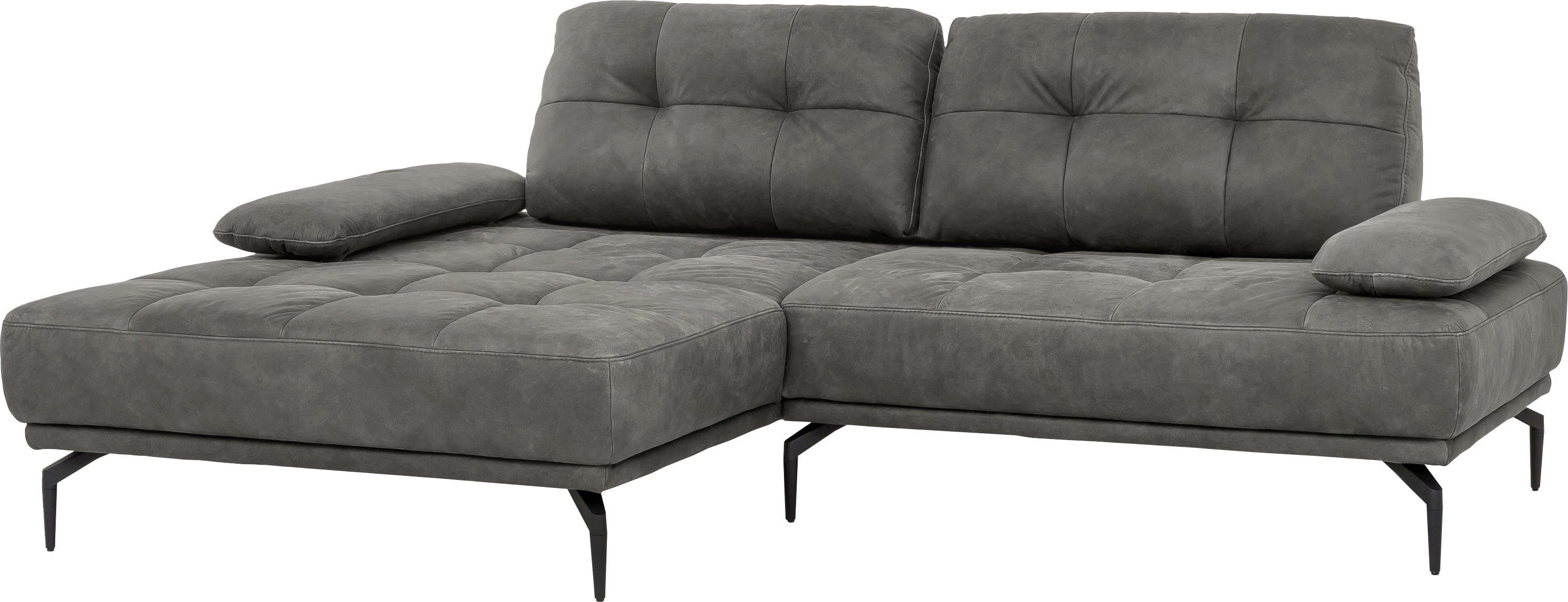 exxpo Metallfüße sofa Inklusive fashion Ecksofa, - Armlehnenverstellung, Sitztiefenverstellung,