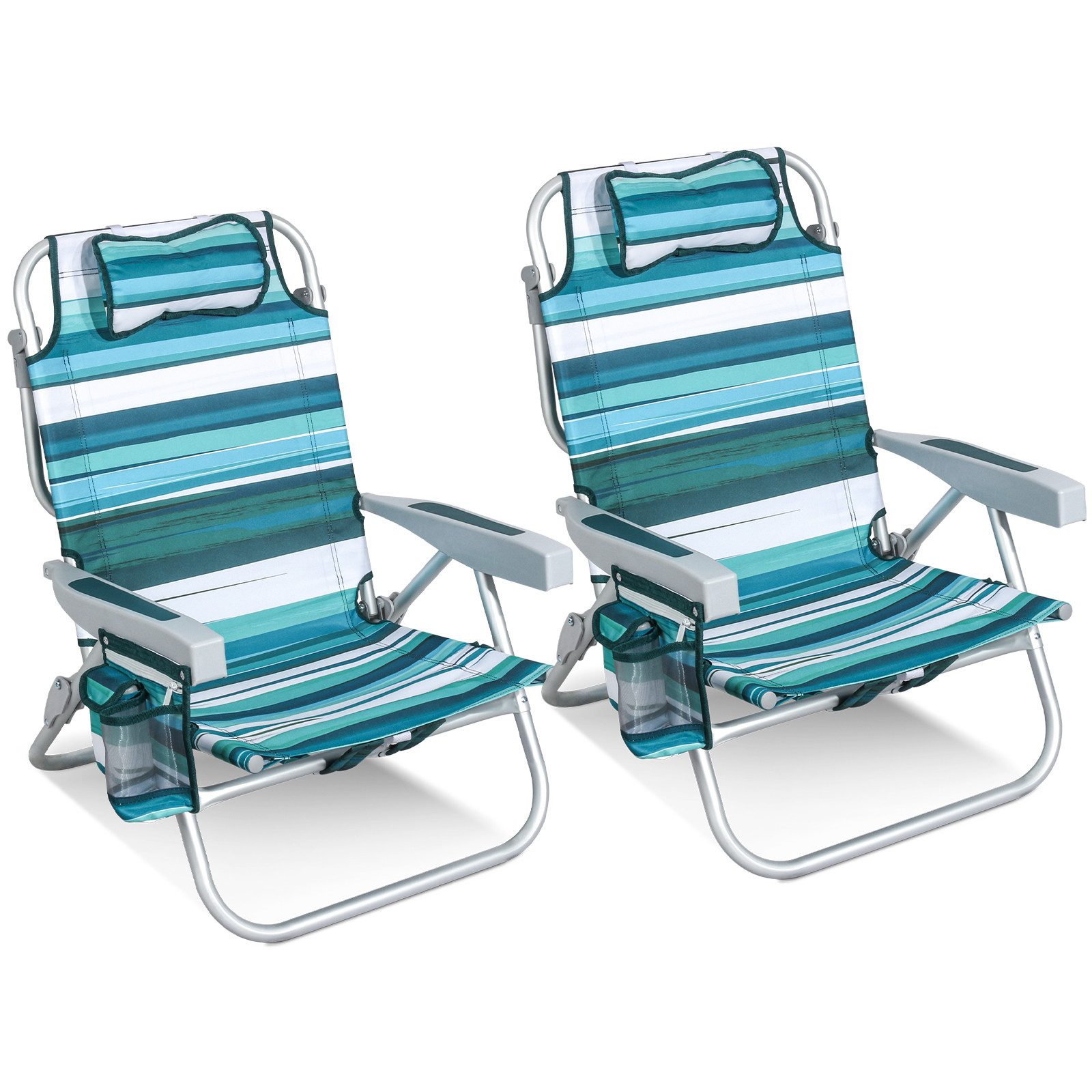 HOMECALL Klappstuhl Strandstuhl Leicht Klappbar Camping, 5-fach verstellbar günstig online kaufen