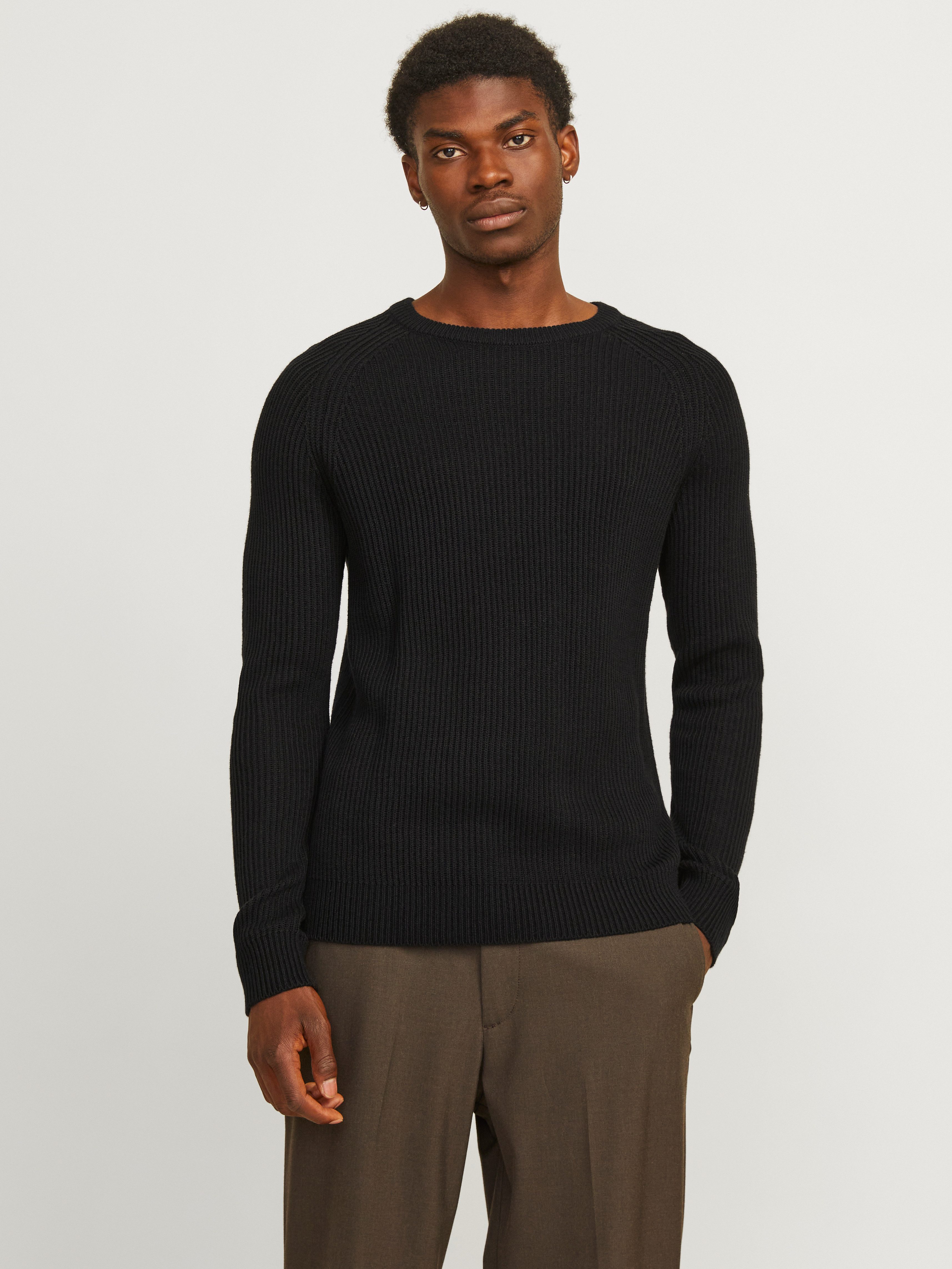 Jack & Jones Rundhalspullover JJPANNEL KNIT günstig online kaufen