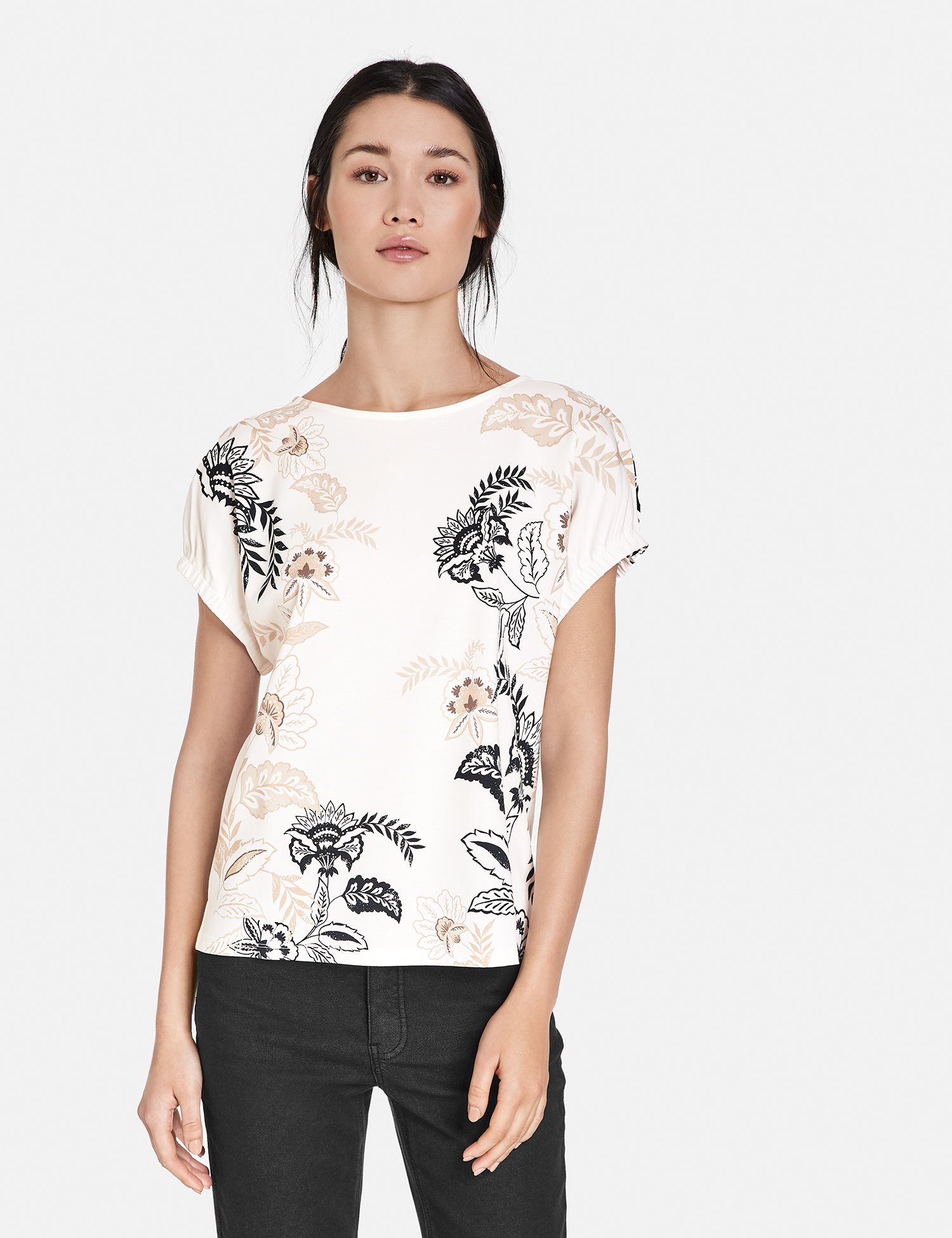 Taifun Kurzarmshirt Shirt mit Floralprint