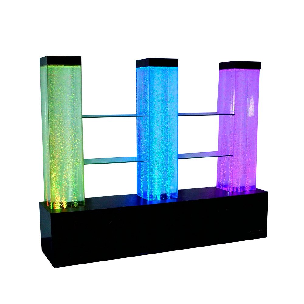 JVmoebel Zimmerbrunnen Wasser Wand Wall Säule Trennwand Ragal Vitrine Wasserwände LED, Made in Europa
