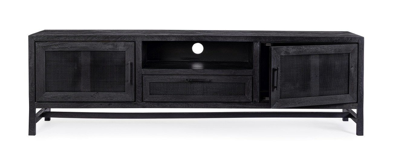 Feeling4Home TV-Board Weston aus Mangoholz, 180 cm, Türen mit Magnetverschluss