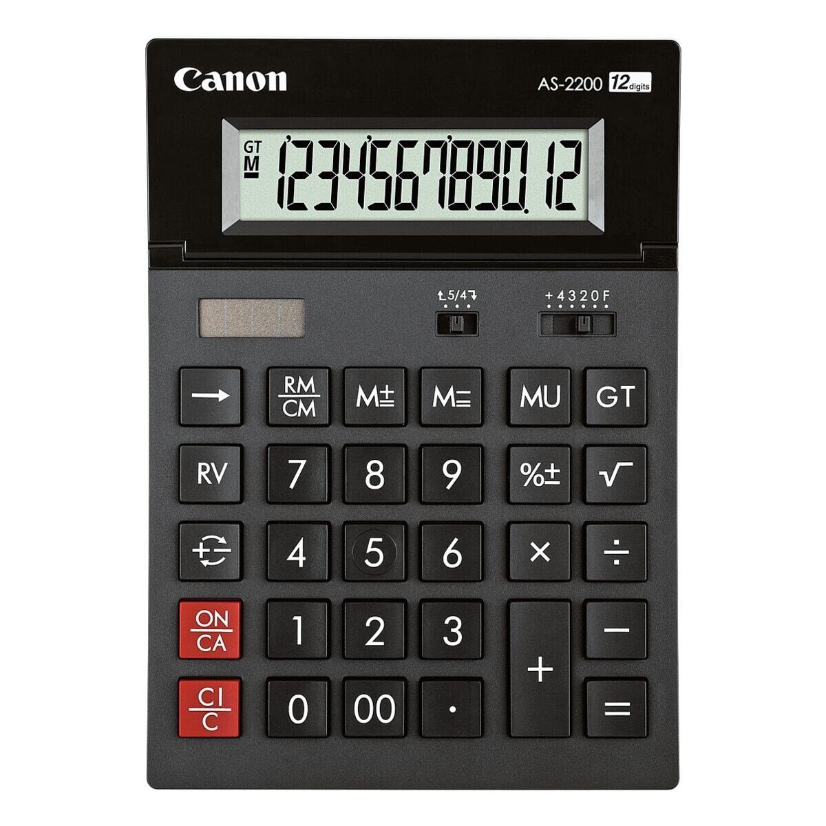 Canon Taschenrechner AS-2200, mit 12-stelligem LC-Display