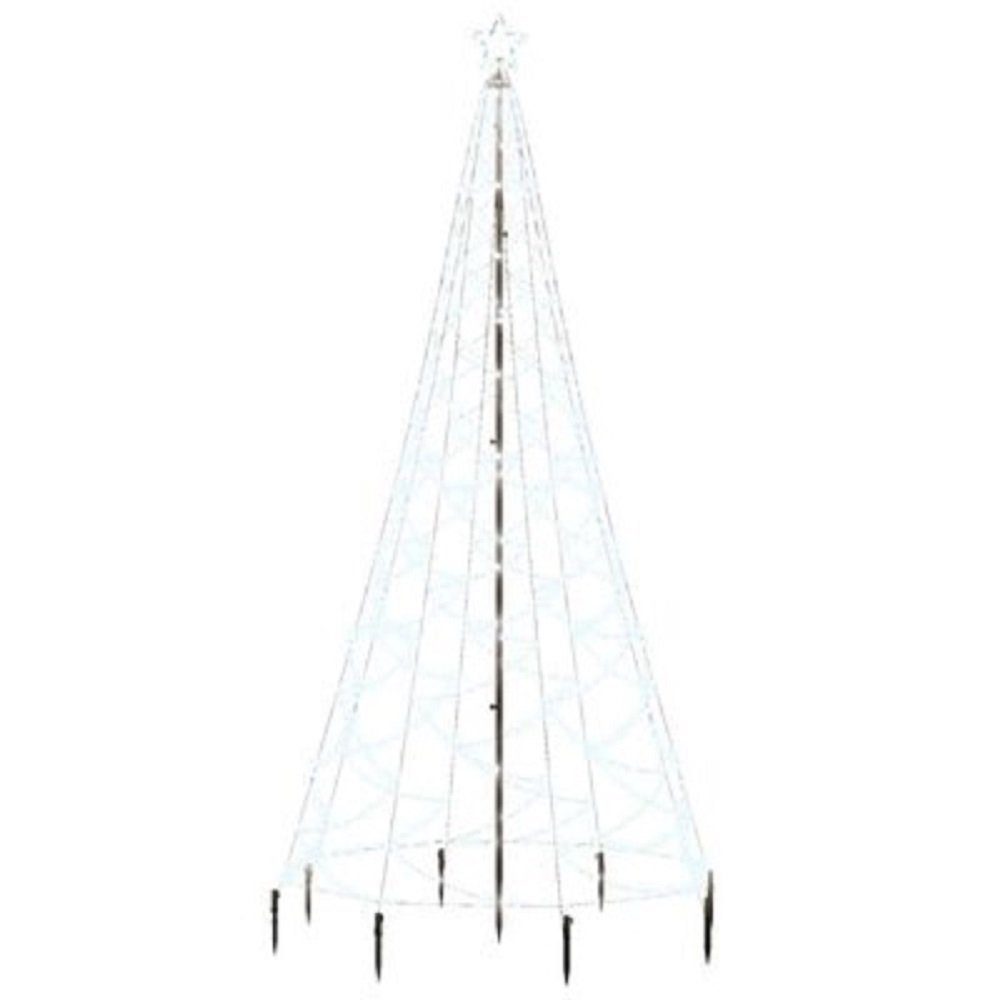 DOTMALL Christbaumschmuck LED Weihnachtsbaum mit Metallstange 500 LEDs Kaltweiß 3 m