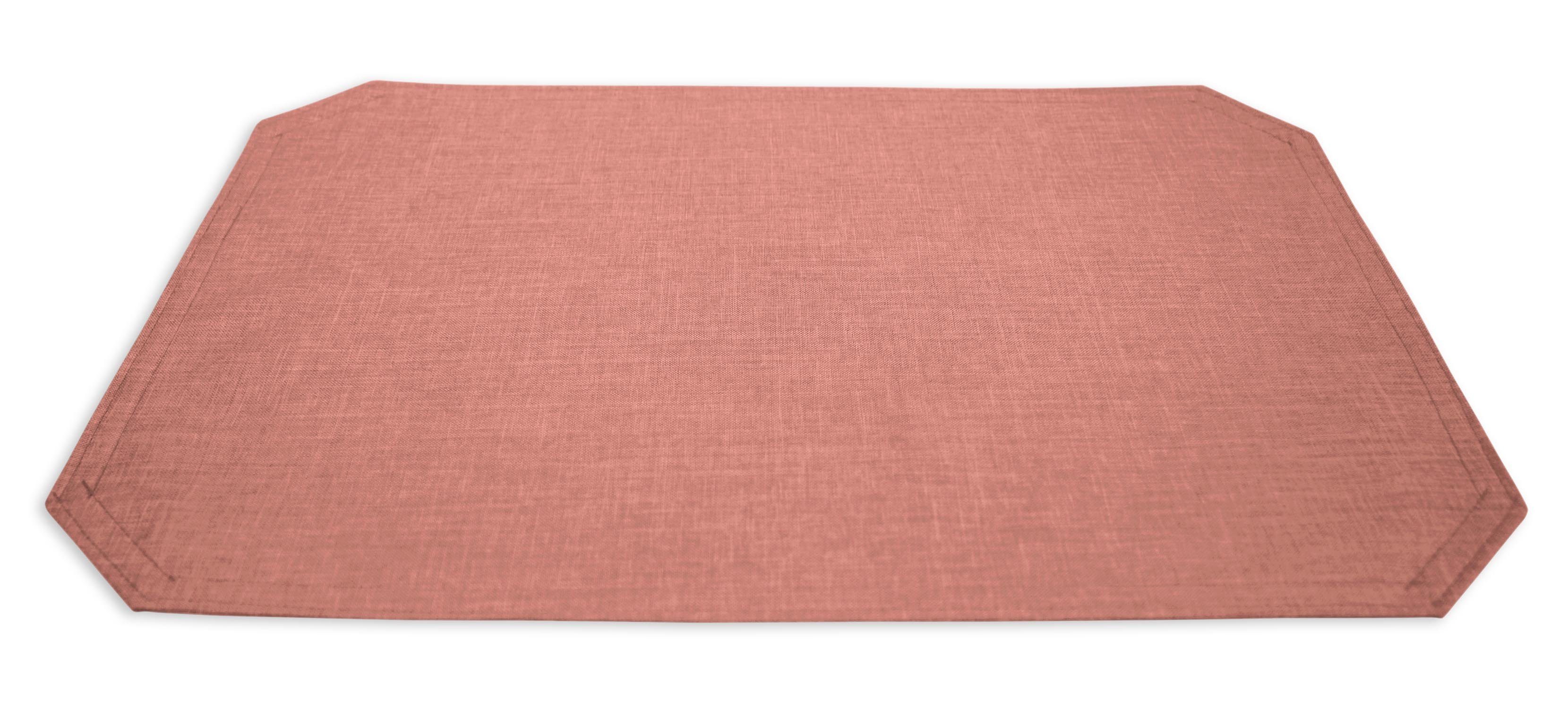 Haus und Deko Platzset Tischset beschichtet Struktur Leinen-Optik Fleckenschutz Platzset, (1-St)