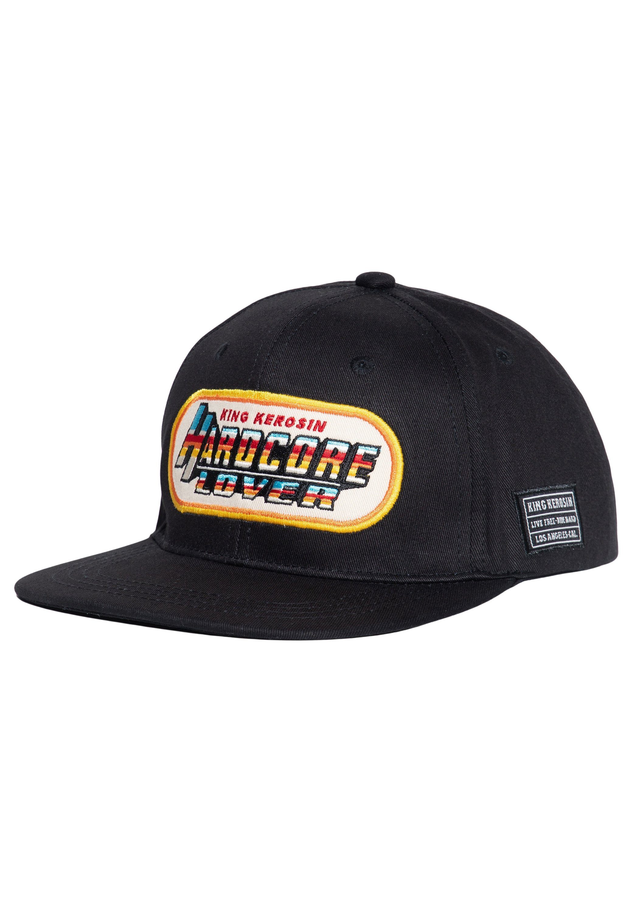 KingKerosin Snapback Cap Hardcore Lover (1-St) mit Print auf der Schirmunterseite