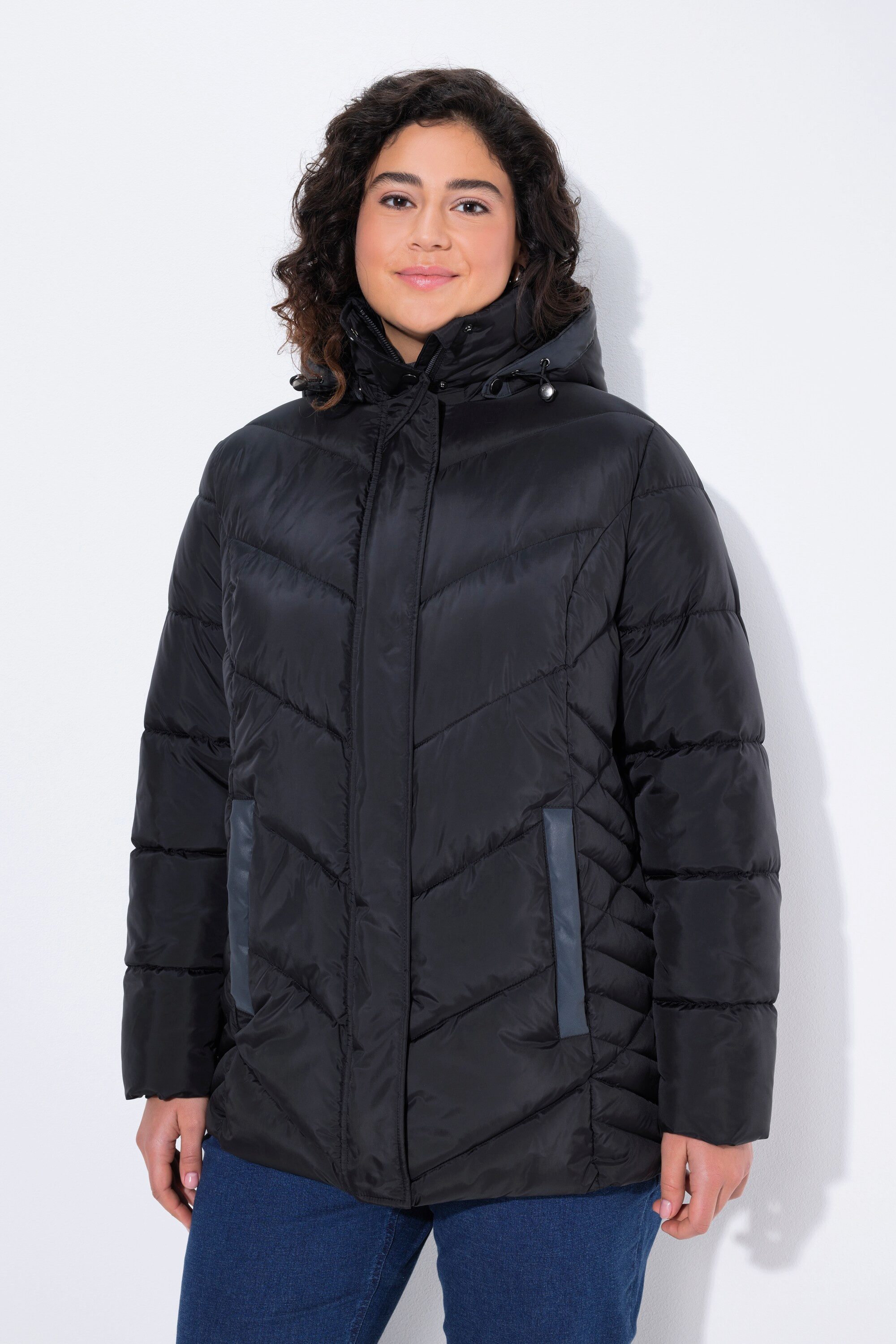 Ulla Popken Steppjacke HYPRAR Steppjacke wasserabweisend Kapuze günstig online kaufen