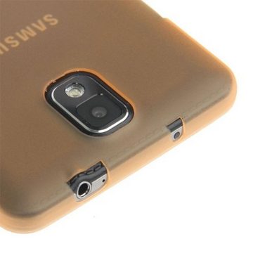 König Design Handyhülle Samsung Galaxy Note 3, Samsung Galaxy Note 3 Handyhülle Backcover Orange